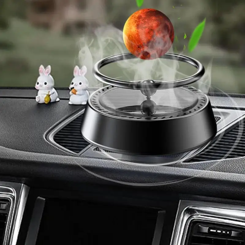 Solar Car Aromatherapy Vehicle Perfume Air Freshener Auto Essential Oil Diffuser With Interstellar Ball Relieve & Refresh For