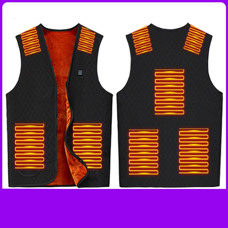 

Men's Winter electric Heated Vest Men's Woment Heated clothing USB Infrared 7 Heated zone Vest Jacket Casual Sport 5XL