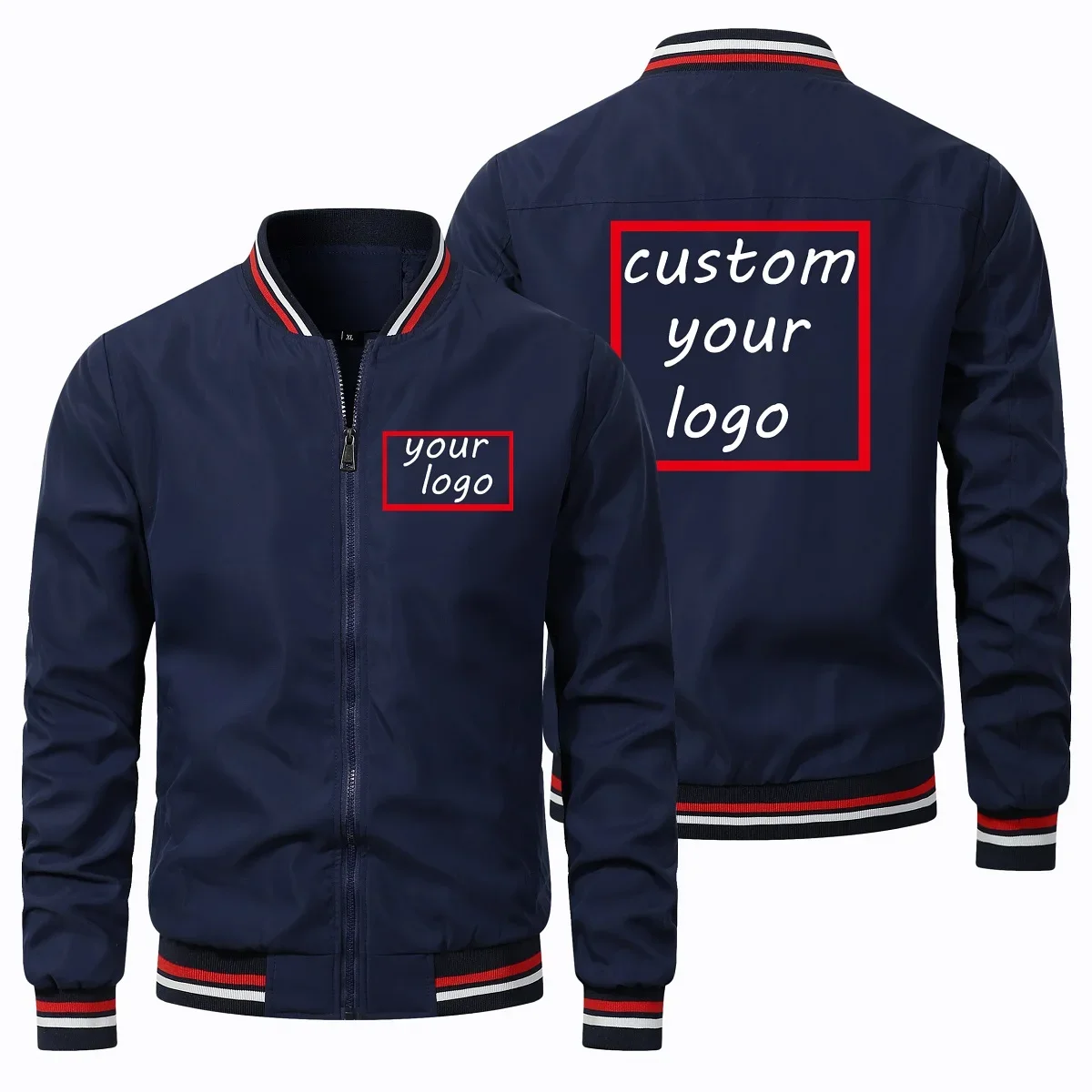 

Customized Printing Of Your Brand Logo Men's and Women's Waterproof Sports Jacket, MOTO Cycling Windproof Jacket Baseball Jacket