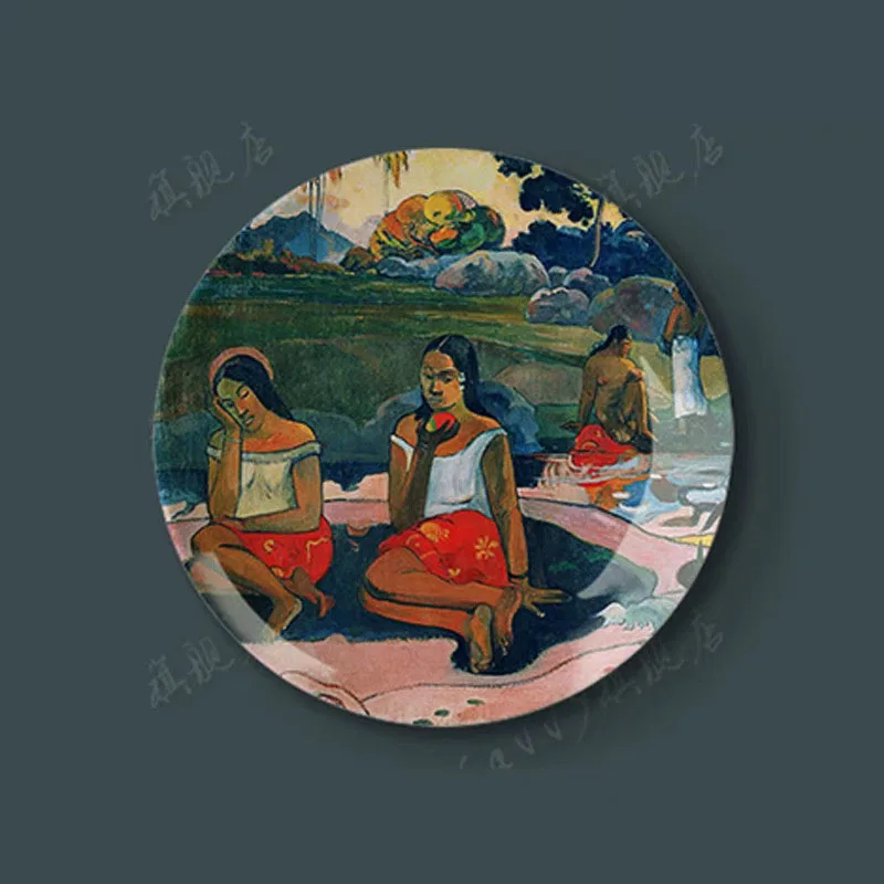 6/7/8/10 inch Paul Gauguin Painting Decorative Wall Hanging Plate Art Plate Home Room Hotel Crafts Art Background Decoration 3
