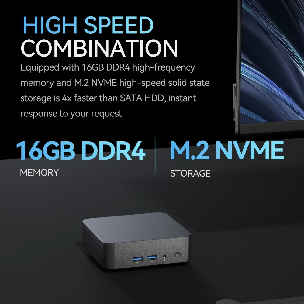 Mini Computer Intel Core i9 8950HK 16GB DDR4 1/2TB SSD PC Windows 11 UHD Graphics Mini PC 4K HD Mini Gaming Pc Desktop - immagine 3