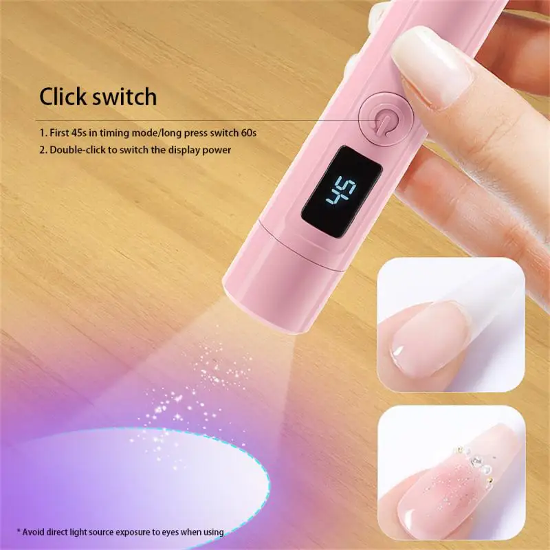 미니 UV 네일 램프 건조기 기계, 휴대용 USB 충전식 LED 네일 빠른 건조 라이트, 핸드 헬드 매니큐어 램프, 젤 바니시
