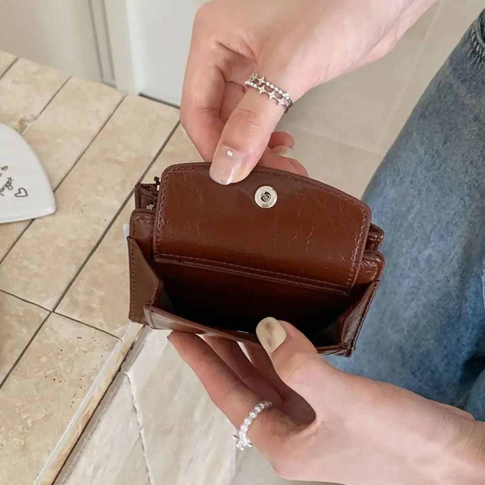 Neue Lässige Faltbare Damen-Kurzbörse Modische Ultradünne Reißverschluss-Geldbörse aus PU-Leder Multifunktionale Kurze Clutch mit Münzfach – Detail 11