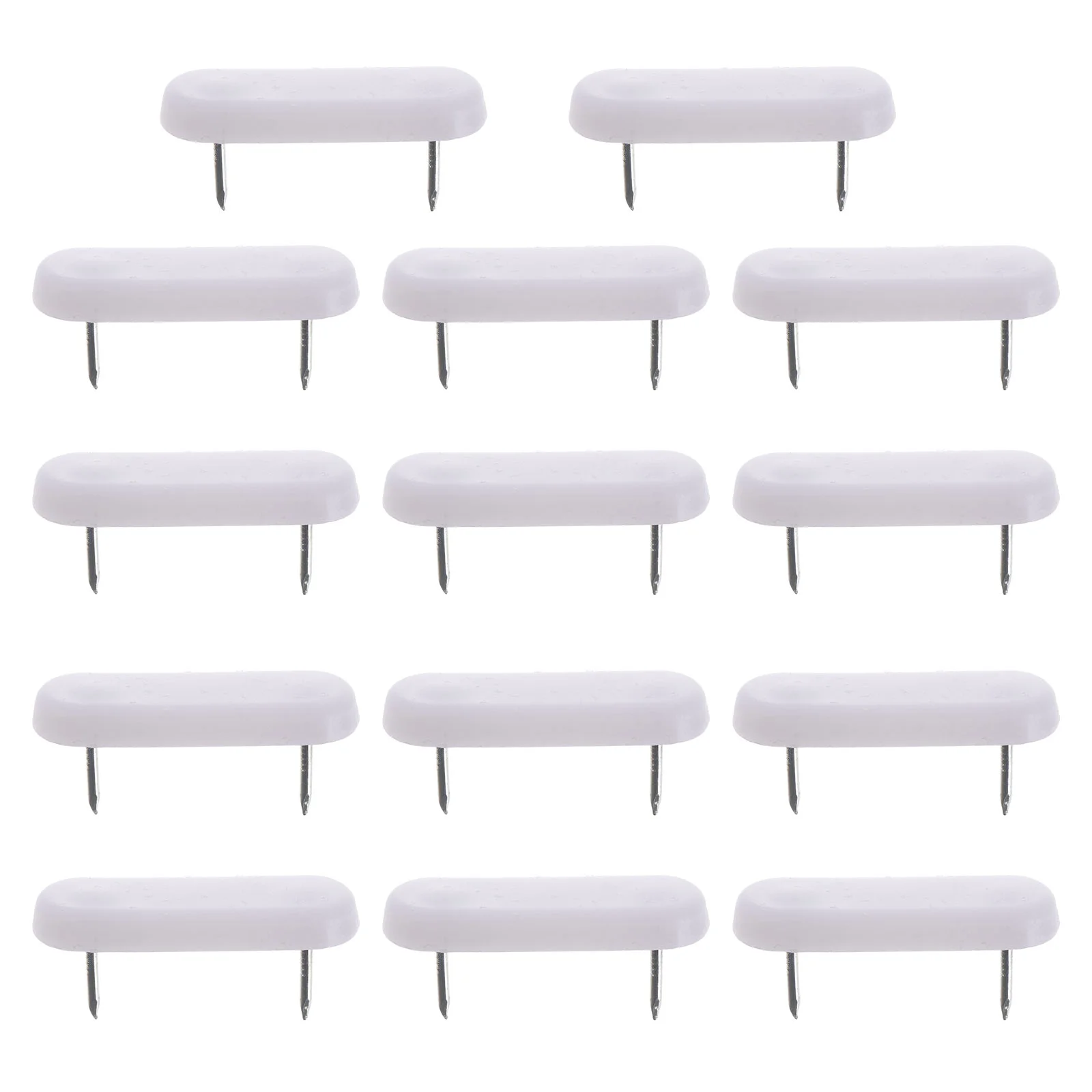 100 Pcs Foot Pad Furniture Feet Nails Glide for Desk Pads White Plastic Head Pin
