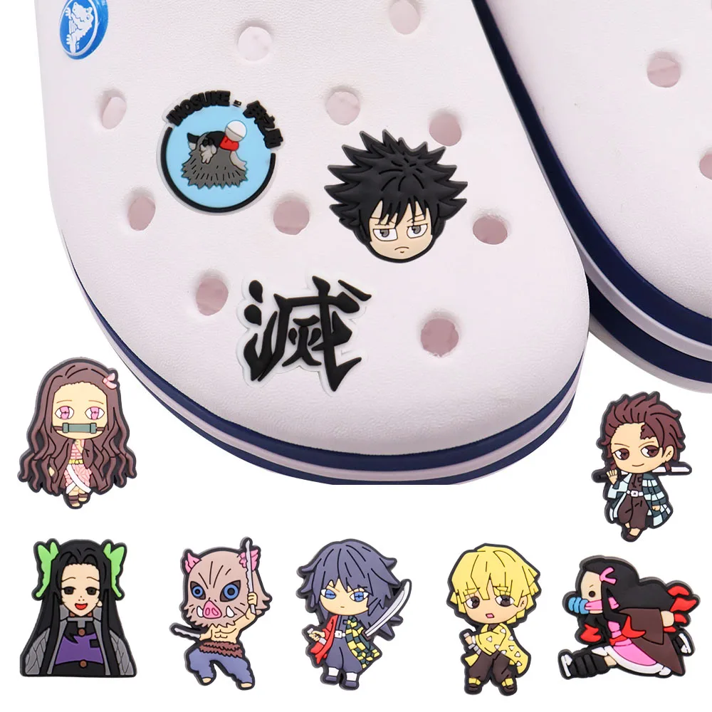 

1pcs Japanese Anime Role Shoe Charms Sandal Accessories Shoe Buckle Decoration for Croc Jibz Kids Party Xmas Gifts