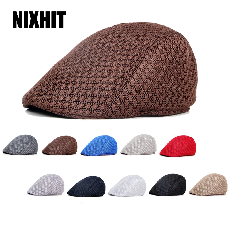 

NIXHIT Retro Thin Breathable Beret Women Men's Cap Sports Fishing Travel Climbing Street England Dad Hat Casquette Casual A343