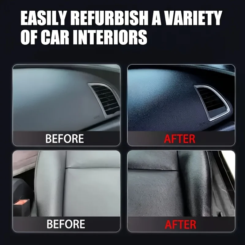 Car Interior Polish Wax - Restores Shine & Scratch Repair with HydroShield Anti-Fade Tech for Leather Dashboard Plastic 4