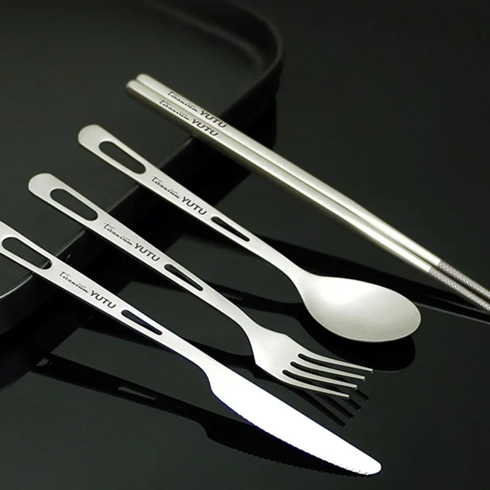 Portable Outdoor Titanium Dinnerware Set Camping