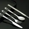 Portable Outdoor Dinnerware Sets Ultralight Travelling Knife Fork Spoon Chopstick Titanium Tableware Flatware Set Camping 3