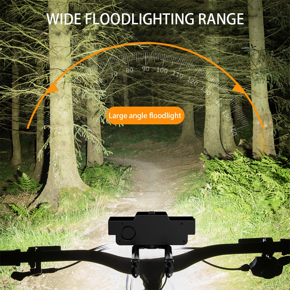 LED Bicycle Headlight USB Charging Cycling Safety Front Lamp Power Display High Brightness Bike Flashlight Bicycle Accessories