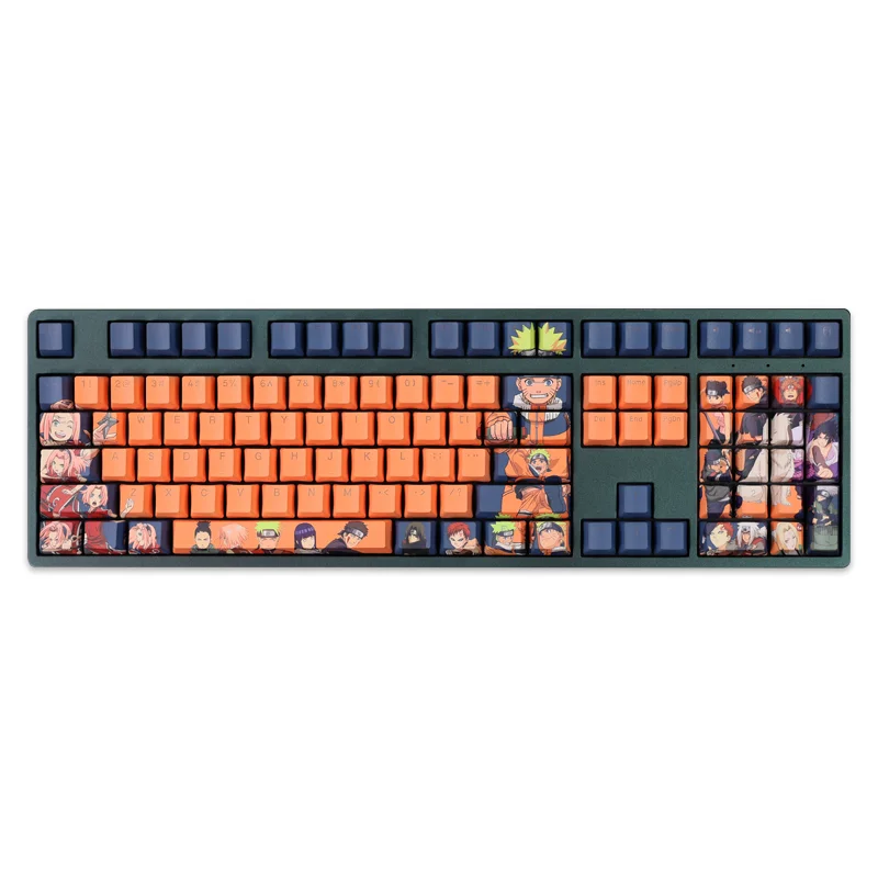 Anime Gaming Key Caps Grupo Ninja Keycap Pbt Dye Subbed Keycaps Desenhos Animados Keycaps Ansi 61 87 104 108 Layout Layout - Imagem 6