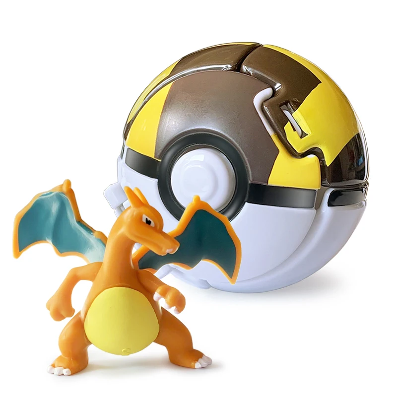 New MEWTWO CHARIZARD Pokeball Anime Figure Tomy Pikachu Squirtle