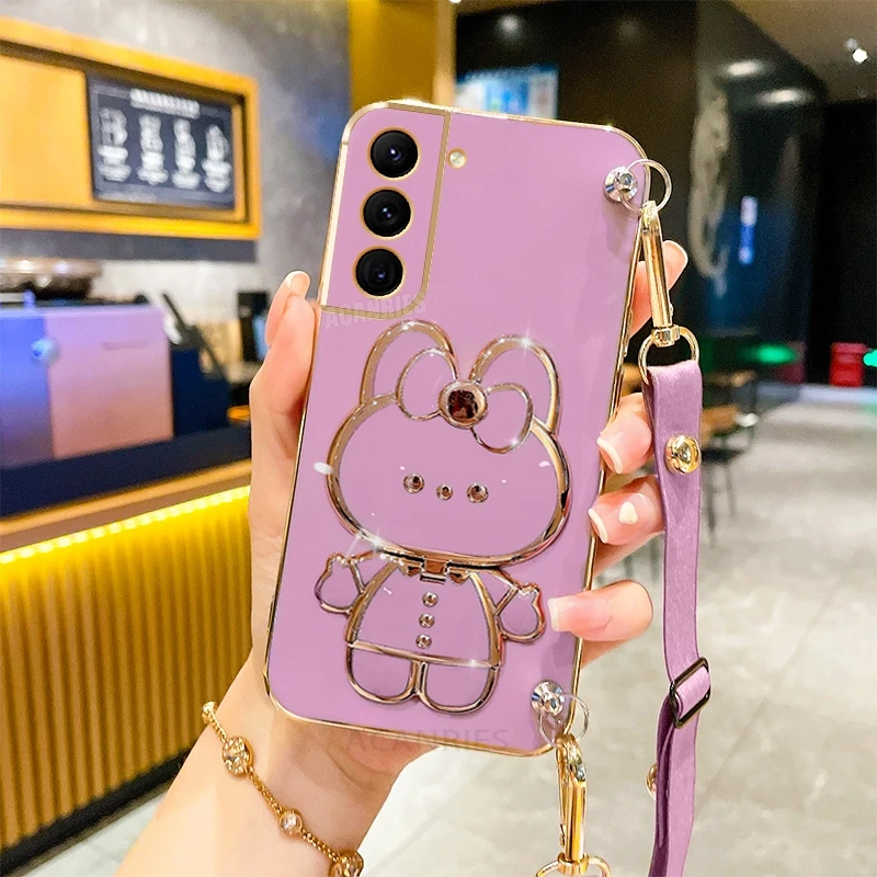 Premium Crossbody Mirror Holder Silicone Case with Lanyard