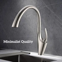 ดึงออกก๊อกน้ําอ่างล้างจานดาดฟ้าติดตั้ง Stream Sprayer หัวฉีดครัวร้อนเย็น Mixer ก๊อก 1