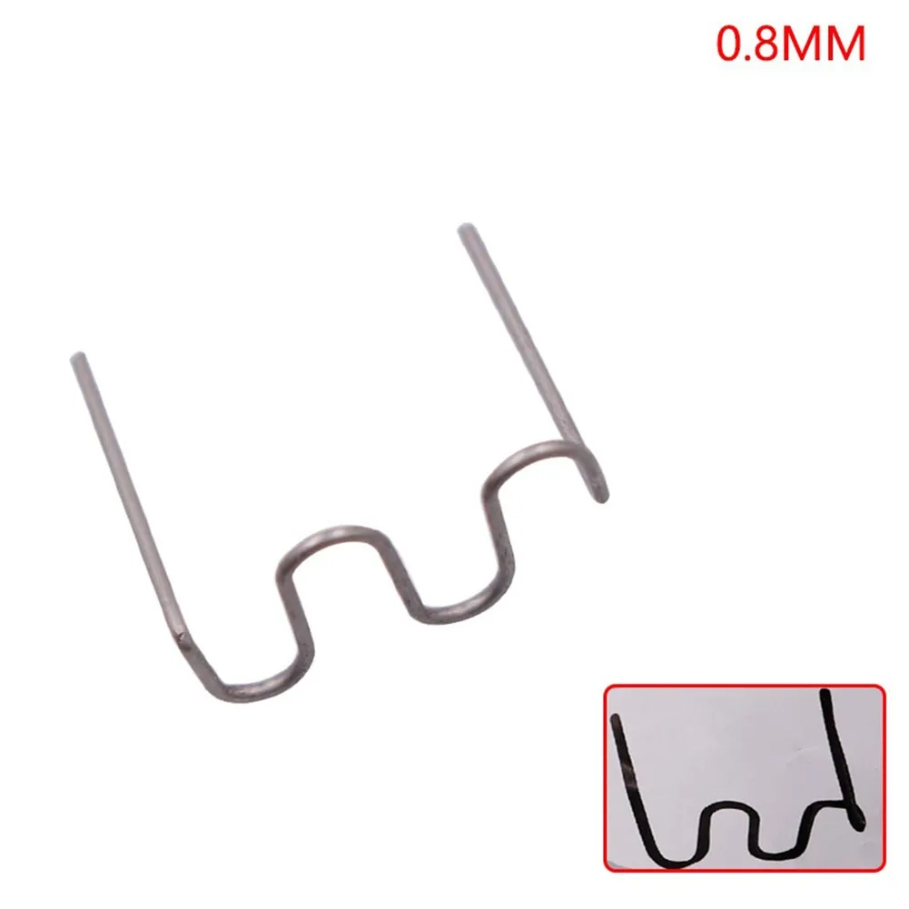 100pc Schweißen Nagel Pistole Nägel Heißer Hefter Heftklammern 0,8/0,6mm Für Kunststoff Schweißer Heißer Schweißen Maschine Schweißen stoßstange Auto Reparatur Kit – Detail 4