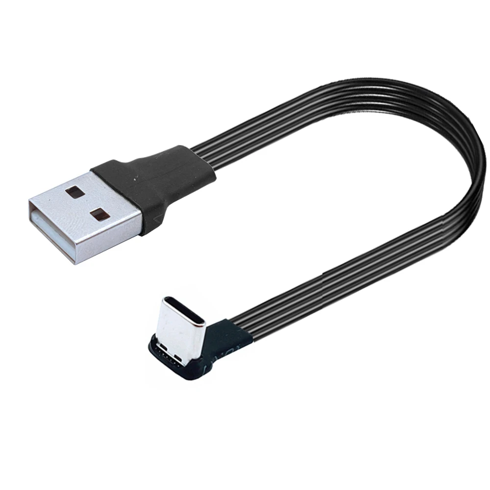 Cabo de Dados Dupla Face 5cm300cm para Android Super Plano Macio Cotovelo Duplo para Jogo Móvel Tpc Linha Curta 1m 2m