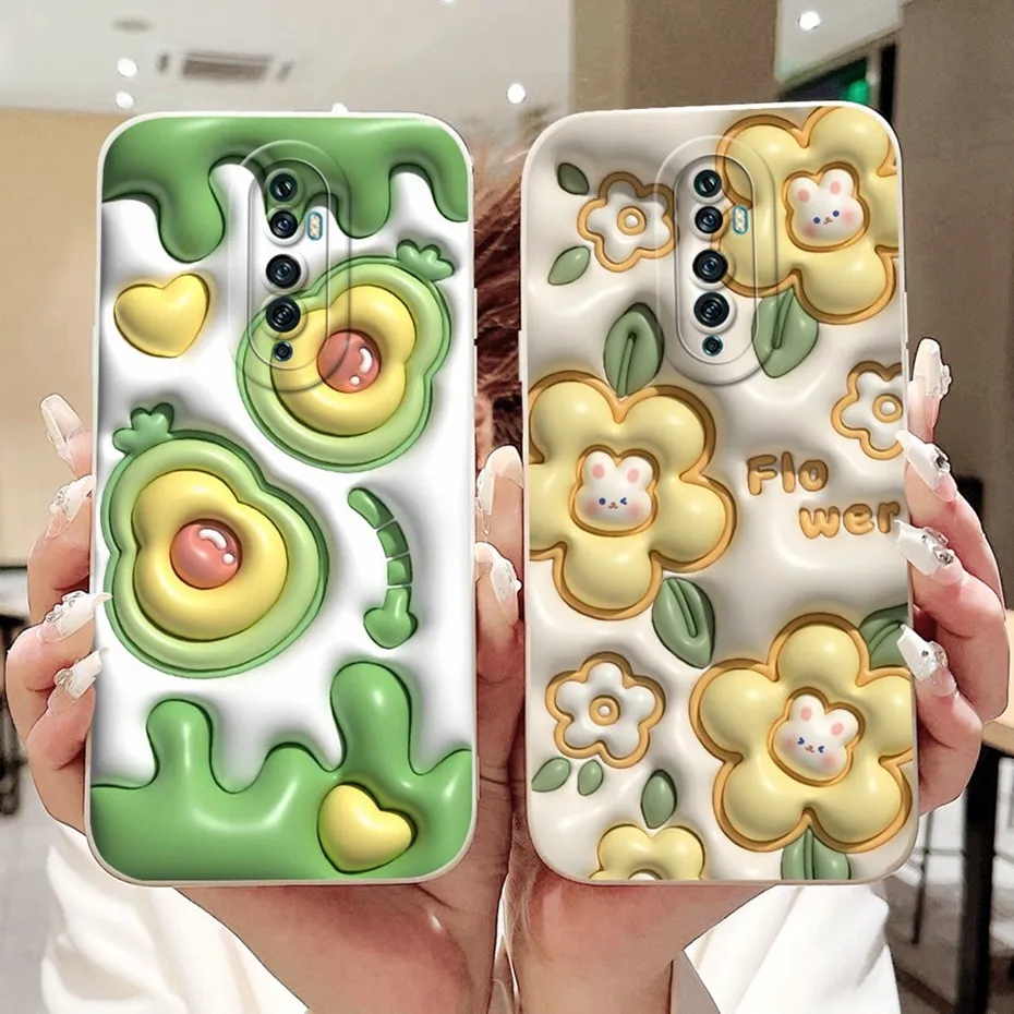 Cute Cartoon Soft Silicone Lens Protective Phone Case