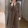 Classic Double-Breasted Woolen Coat Medium-Length Women's Outerwear Autumn Winter New Style Cross-Border Fashion Brand