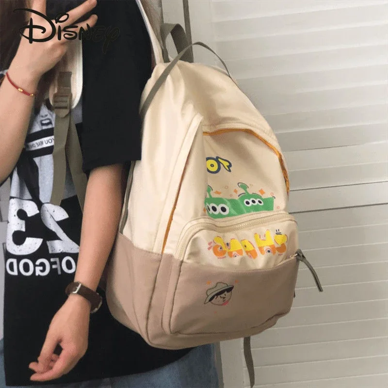 Disney 2024 New Women's Backpack Fashion High Quality Lightweight Student Backpack Leisure Multi Functional Men's Backpack