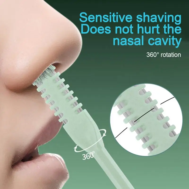 Nasal Hair Cutter 3X Stainless Steel Nasal Hair Trimmer Double-Sided Shaving Trimming Tool Portable Nose Scissors for Men