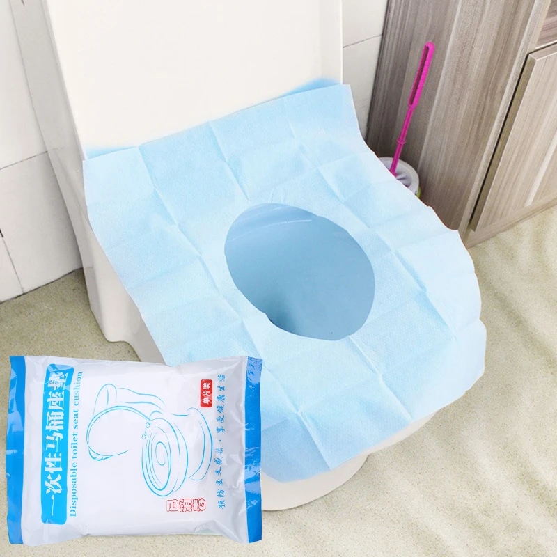 Non-woven Fabric Safety Toilet Seat Pad Portable Disposable Toilet Seat Cover Universal Mat for Travel Camping
