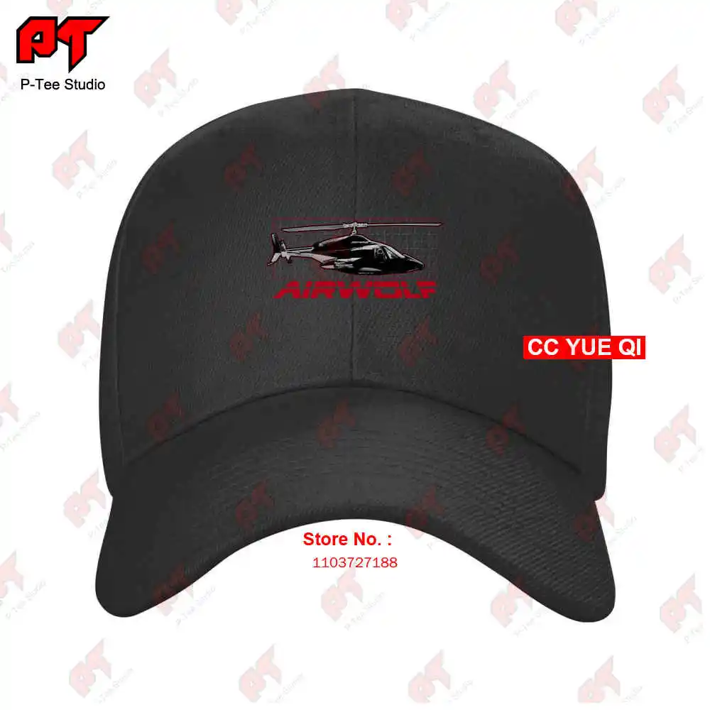 Airwolf Helicopter Grid Baseball Caps Truck Cap 3I2M