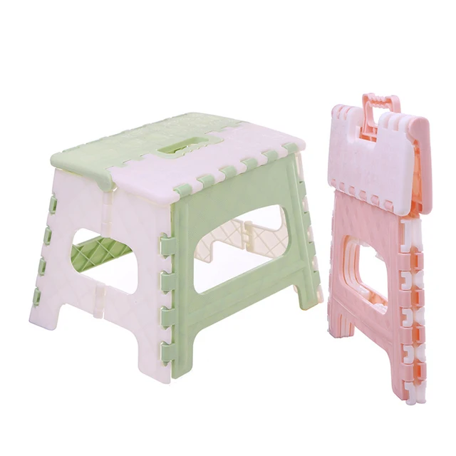 Multifunctional Portable Plastic Folding Stool Outdoor Hiking Fishing Foldable Stool Chair Colorful Children s Stool Stepstool