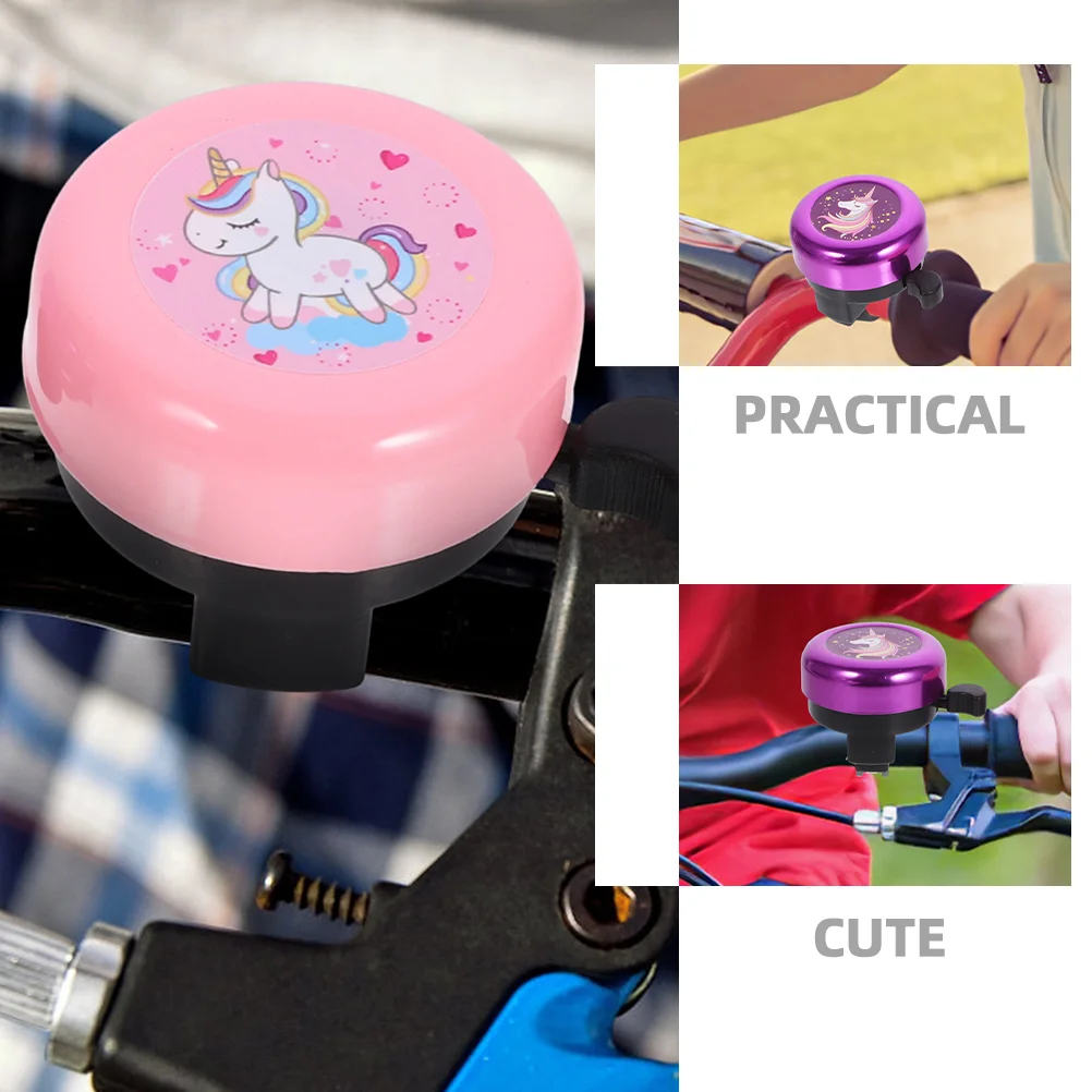 Bike Bell 2 Pcs for Kids Girls Unicorn Bicycle Biker Accessories Men Pp Scooter Adults bicycle bell bicycle accessories