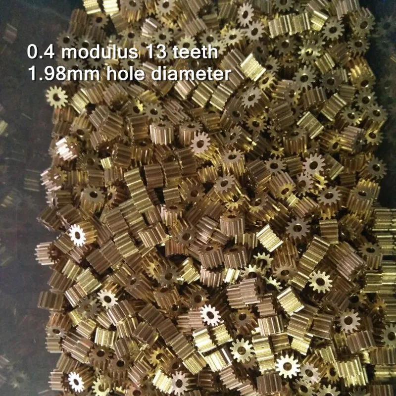10pcs/Lot 0.4Modulus 8Teeth 9T 10T 11T 12T 13T 14T 15T 16T 17T 18T Copper Gear 0.4M Hole 1.48mm 1.98mm Thickness 4mm transmission gear