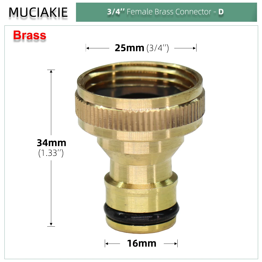 1/2" 3/4" 1" Thread Brass Tap Connectors Garden Watering Irrigation Washing Car Fittings Coupling Adapter Hose Quick Joints garden hose connector