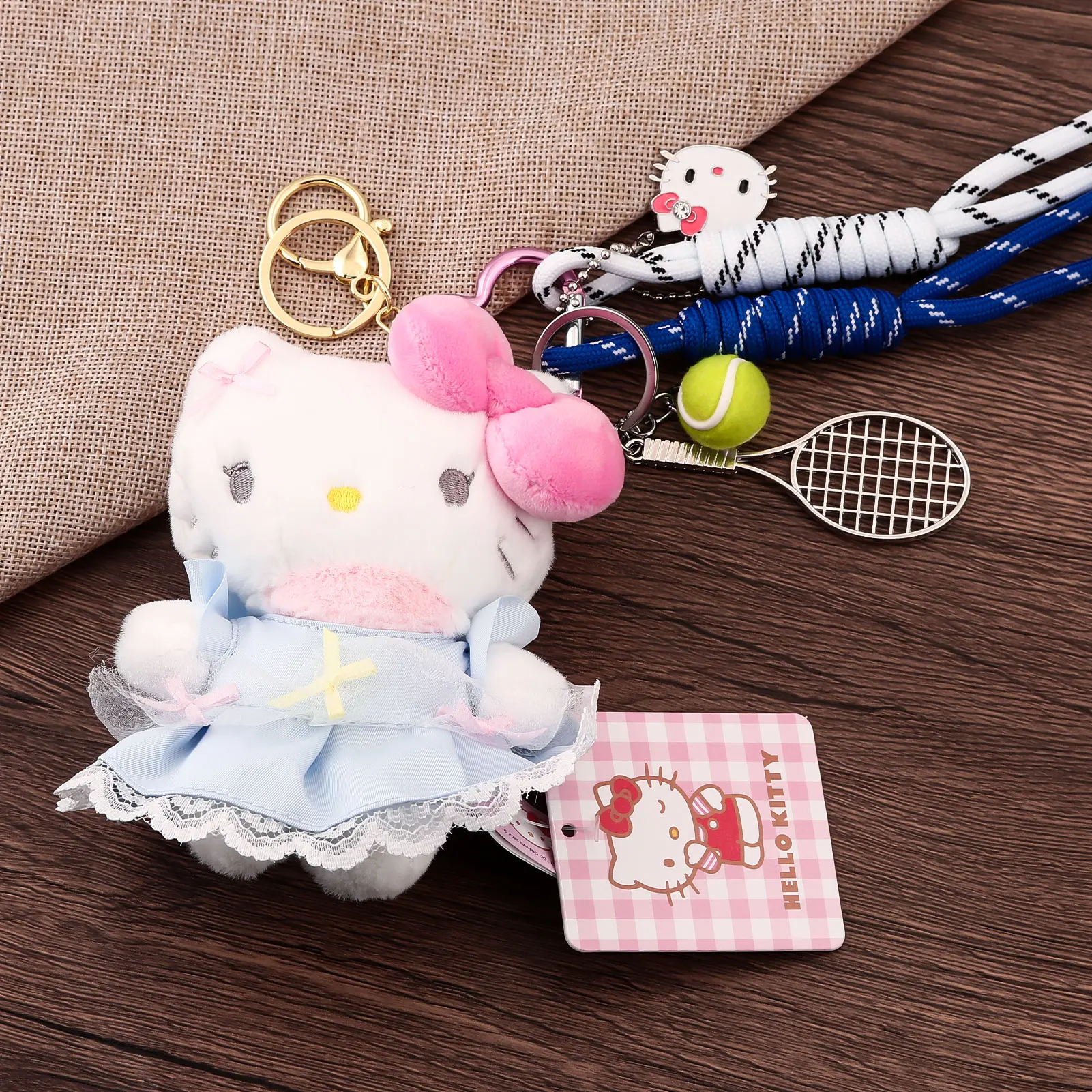 Sanrio Hello Kitty Plush Doll Keychain Cute Women's Bag Pink KT