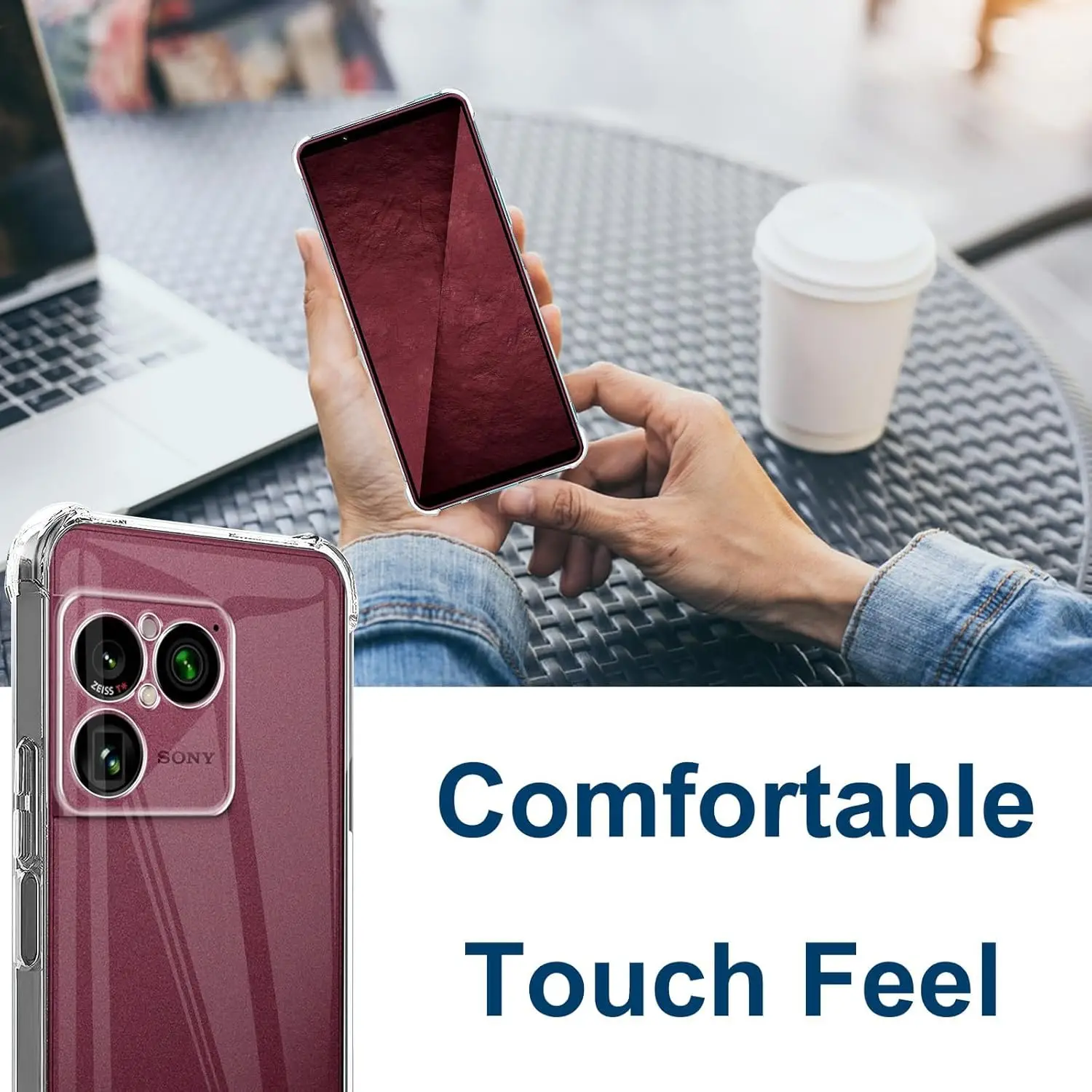 Shockproof Soft TPU Clear Case with Reinforced Corners and Camera Protection