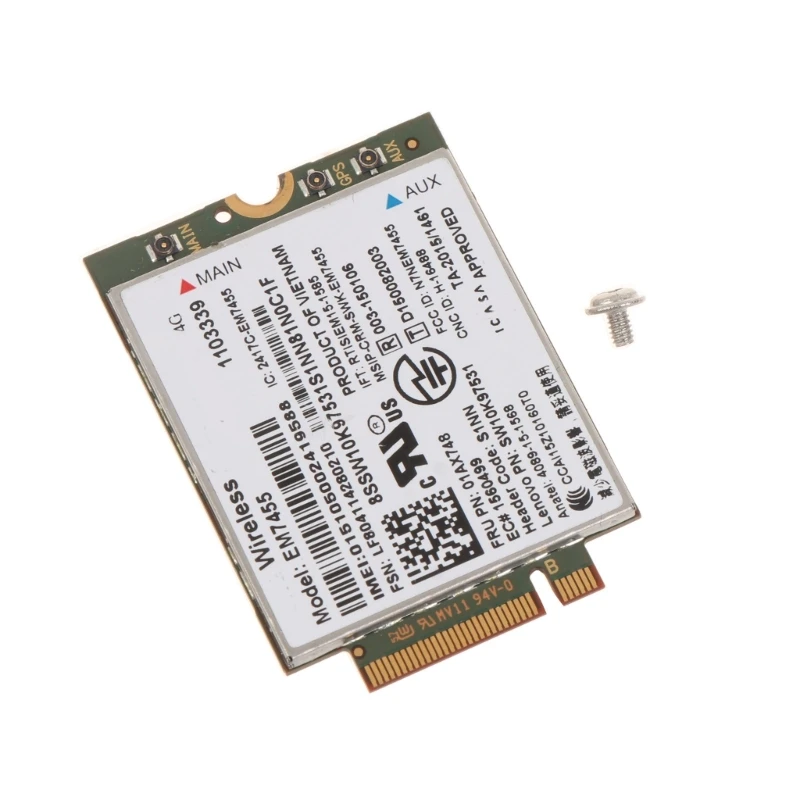 

Адаптер беспроводной сетевой карты EM7455 01AX748 Модуль WWAN 4G для LenovoThinkpadX1 96BA