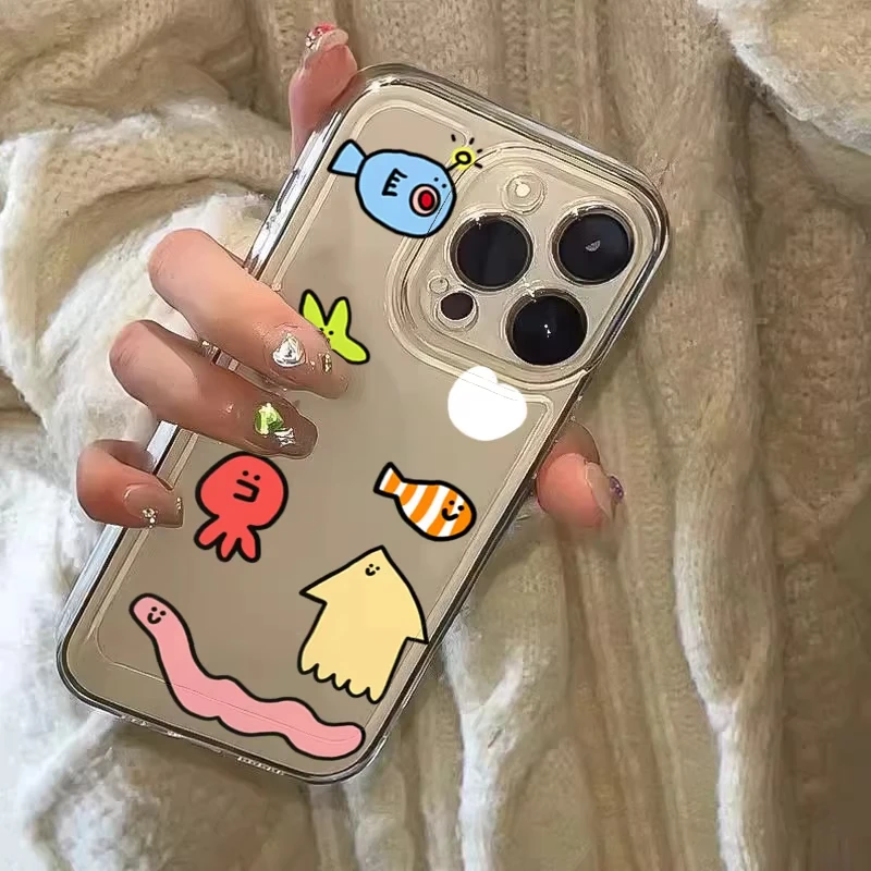 Cartoon Ocean Creatures Cute Soft Phone Case Cover