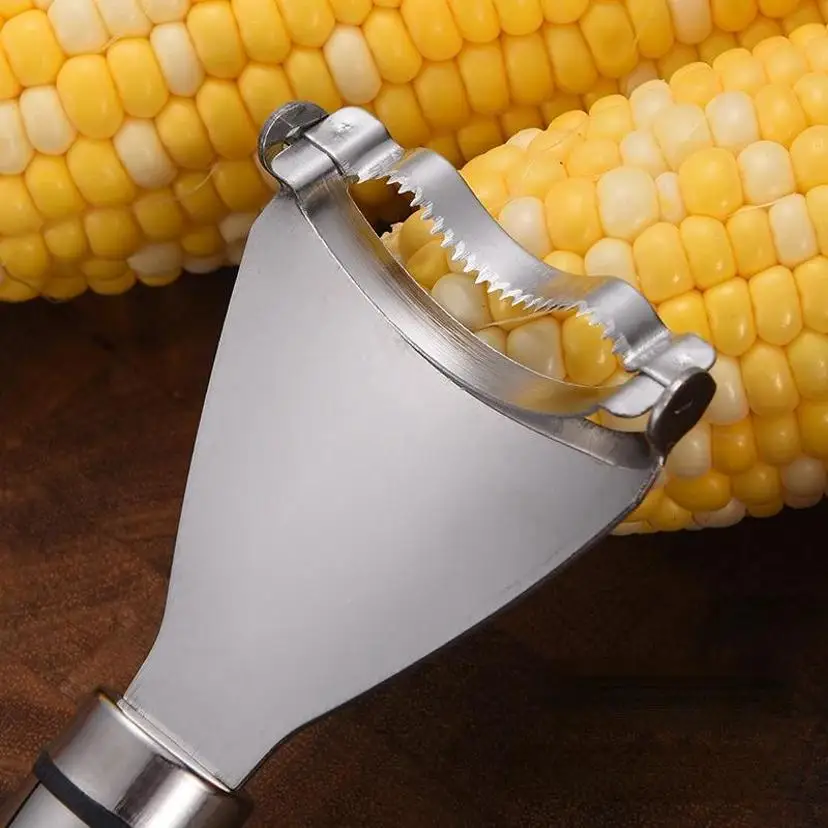 Stainless Steel Corn Stripper Corns Threshing Device Easy Peeling Corn Kerneler Peeler Corn Separator Fruit & Vegetable Tools