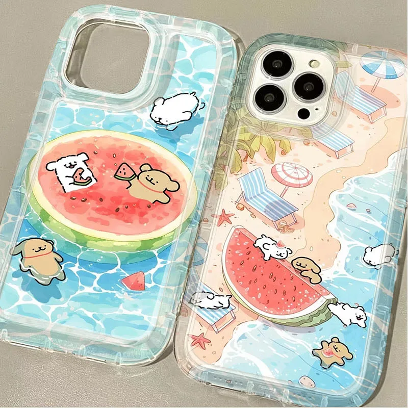 Charming Lovely Line Dog Design TPU Soft Phone Case