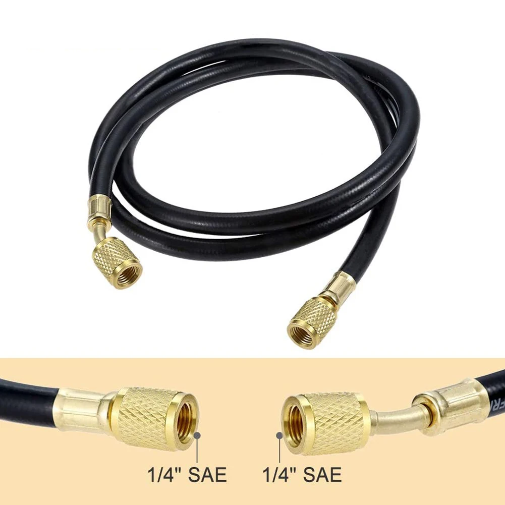 

1pcs 1.5m Evacuation Station Charg Hose HVAC 1/4 SAE 800PSI AC Guage R410a R134a R12 R22 Hose 4000 Psi HVAC Gauges Tool