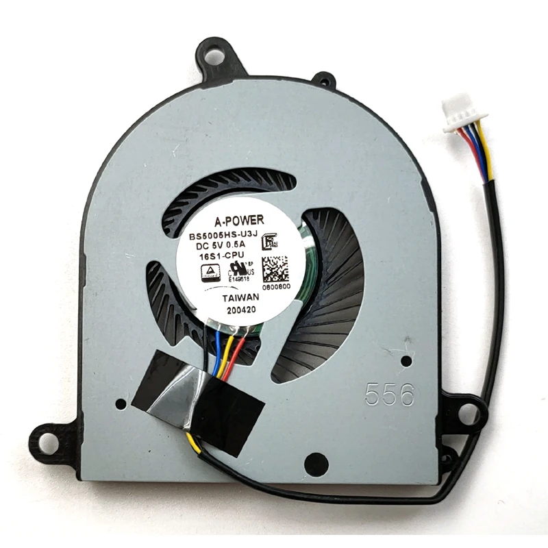 Ventola Di Raffreddamento CPU+GPU Per MSI Modern PS63 8RC/8M (MS-16S1/MS-16S2) - Set Di 2 Ventole BS5005HS-U3J E BS5005HS-U3I, DC 5V 0.50A, Ricambio Originale - 3