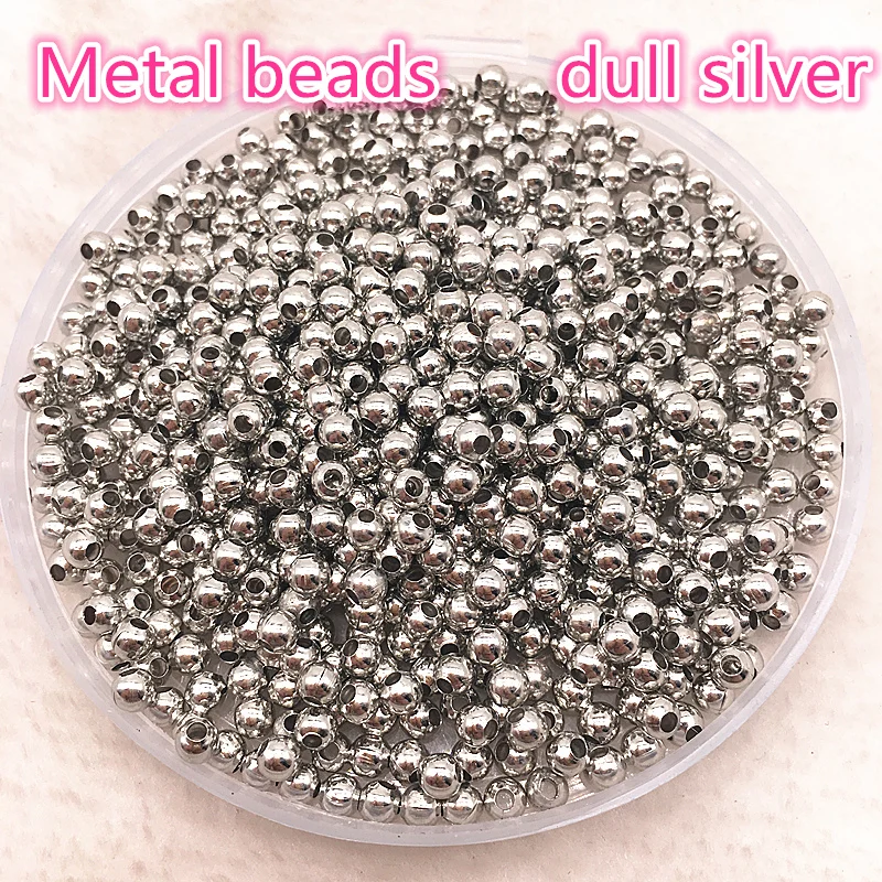 Elegant Tone Metal Smooth Ball Spacer Beads for Jewelry Crafting & DIY Accessories