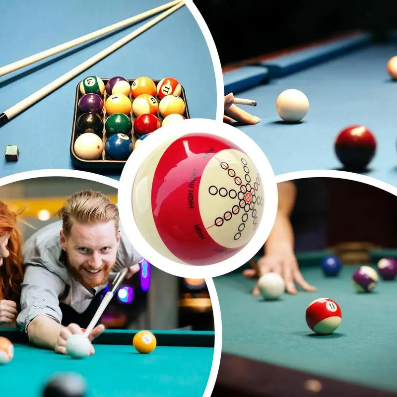 Billiards Practice Ball Billiards Red-White Cue Ball Resin Redpoint Billiard Training For Beginner Profession Player Women