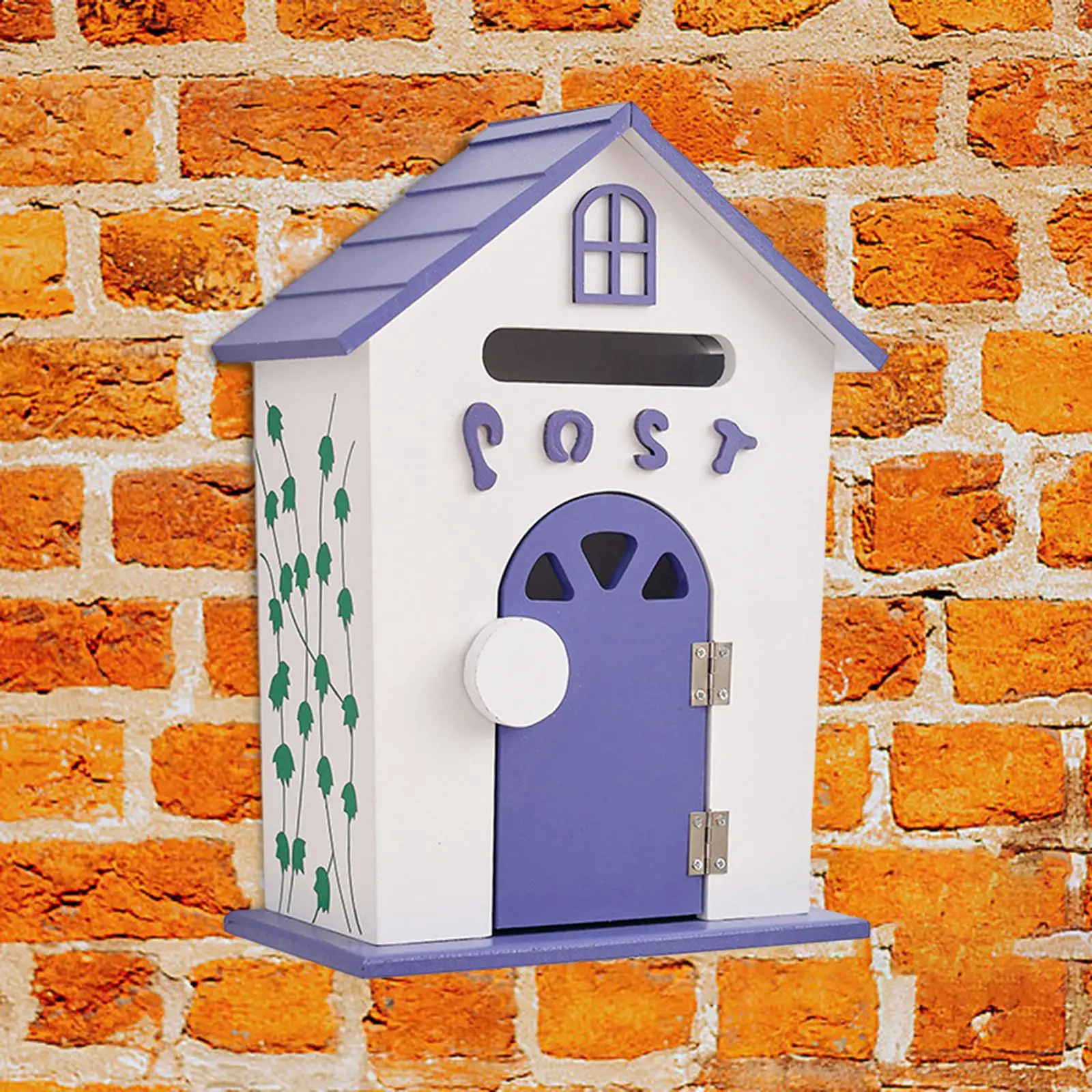 Wood Wall Mounted Mailbox Kindergarten Post Box Durable Coffee Shop Decoration Functional Garden Decoration 22x12x32cm Mail Box