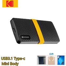 Kodak – disque dur externe Portable ssd de Type c, usb 3.1, capacité de 512 go, 256 go, 1 to, Gen 2, pour ordinateur Portable, Macbook 