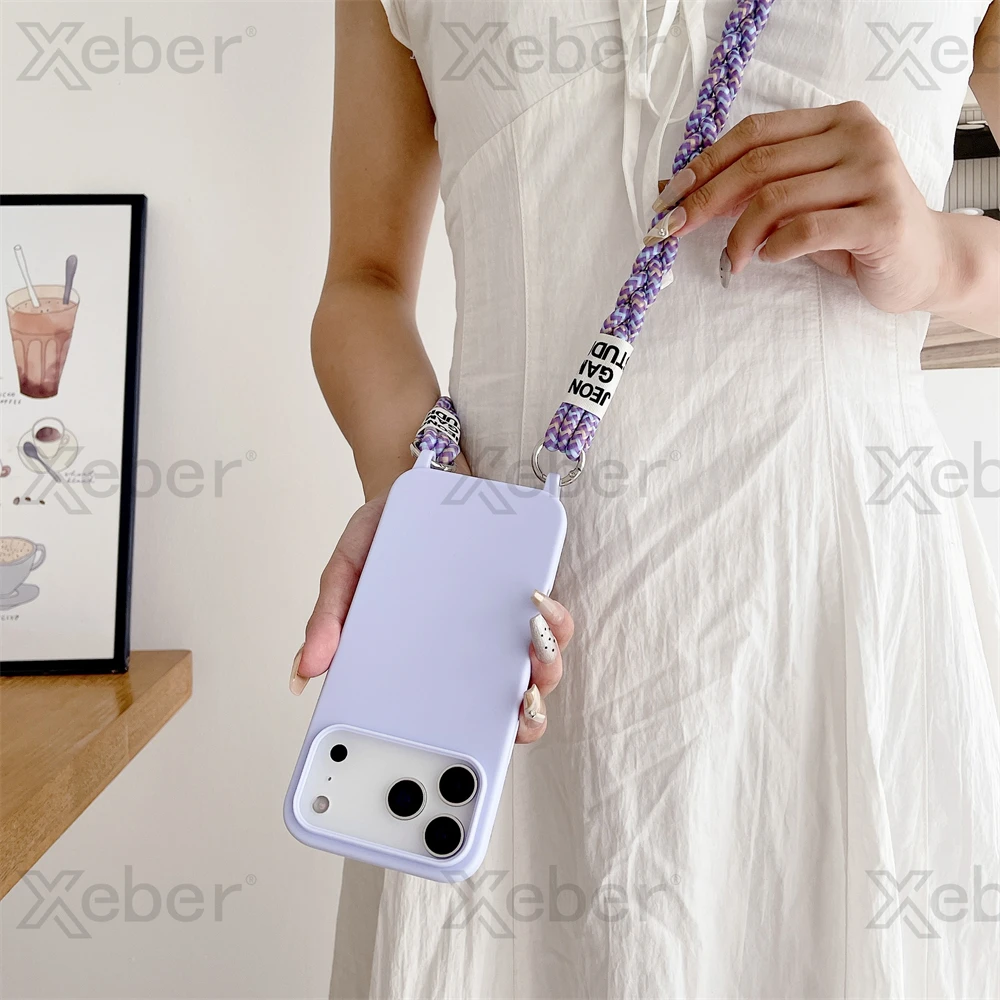 Candy Color Handmade Crossbody Phone Case with Adjustable Strap
