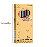 6-Color Gel Pen Set 0.5mm Fine Point Quick-Dry Smooth Writing Ballpoint Pens for Diary Drawing Learning Office Study Stationery 3