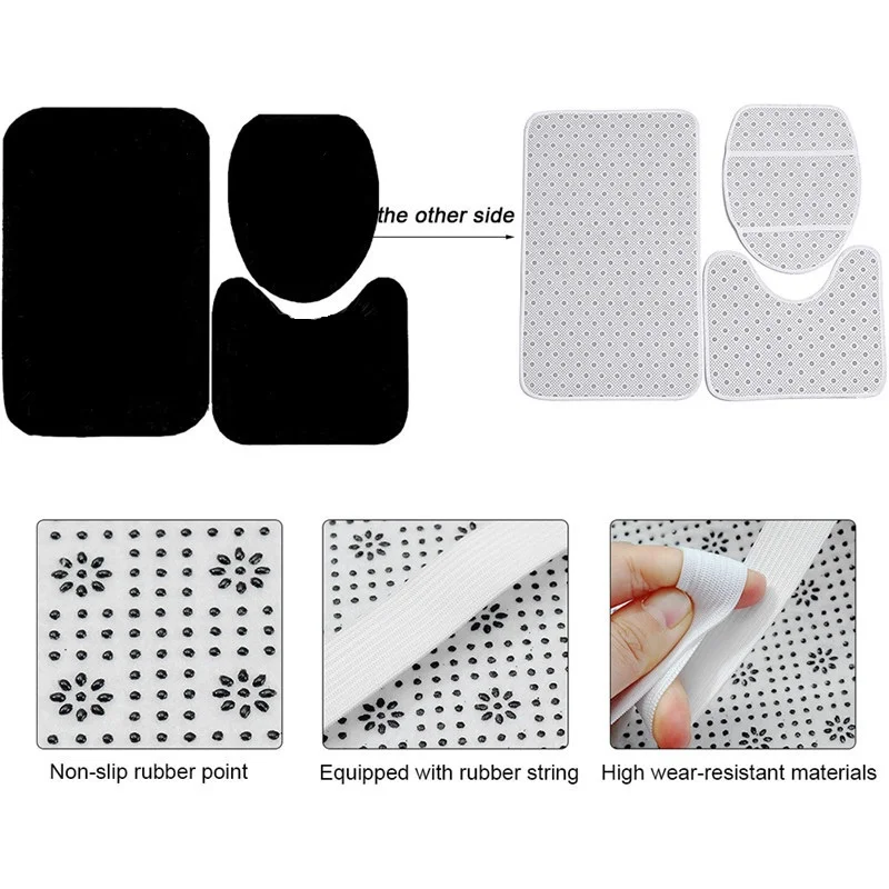 Anime Albator 3D Shower Curtains Waterproof Bathroom Curtain Anti-slip Bath Mat Set Toilet Rugs Carpet  Home Decor  T02