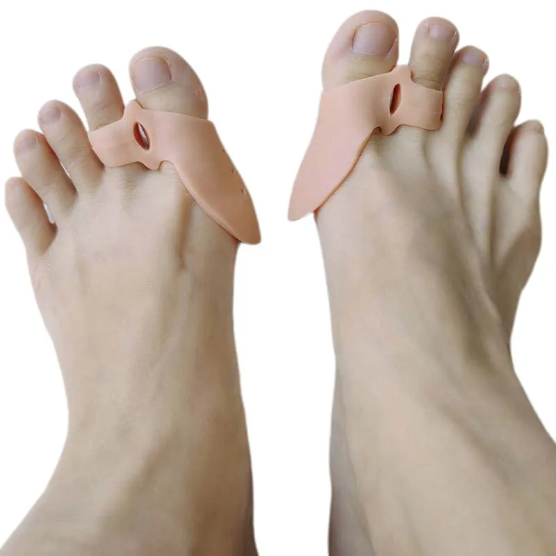 

20pieces=10pairs Silicone Foot Care Thumb Valgus Protector Gel Toe Straightener Separators Bunion Adjuster Pads Pain Relief