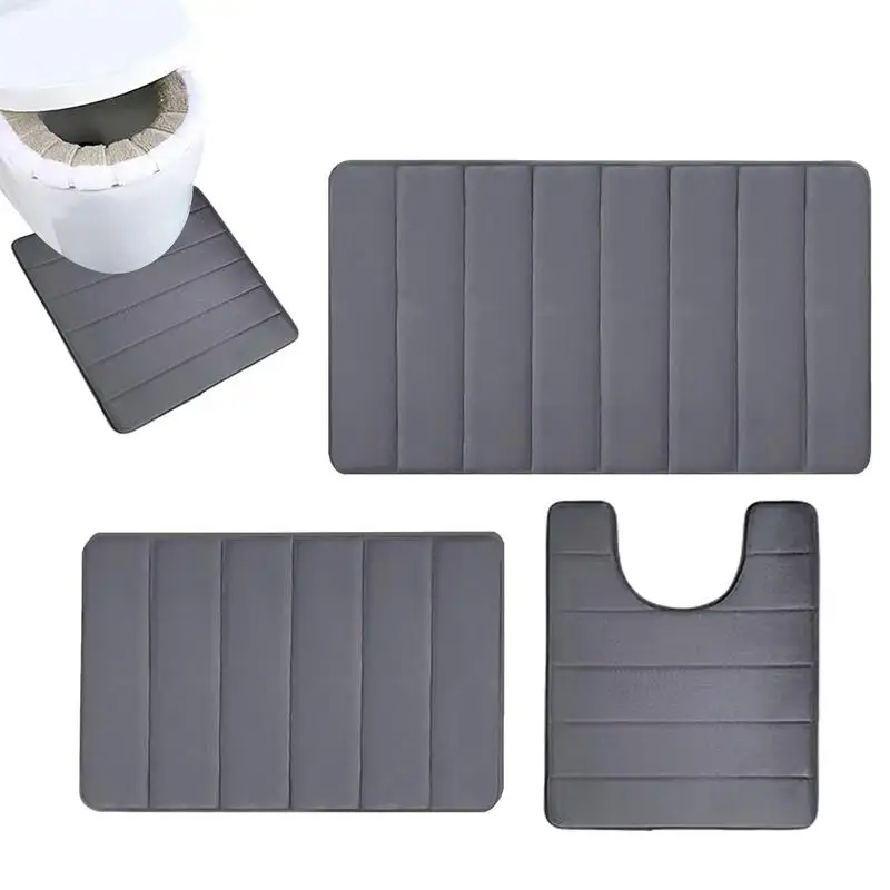 

Набор из 3 ультратолстых ковриков для ванной комнаты, впитывающих воду, коврик для ванной, домашний декоративный коврик для ванной, для дома, для парикмахерских, для ванной комнаты, дома