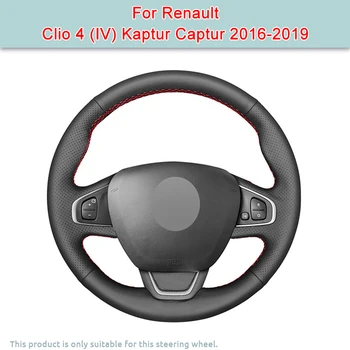 Coprivolante per auto fai da te per Renault Clio 4 (IV) Kaptur Captur2016-2019 Coprivolante in pelle artificiale per volante originale