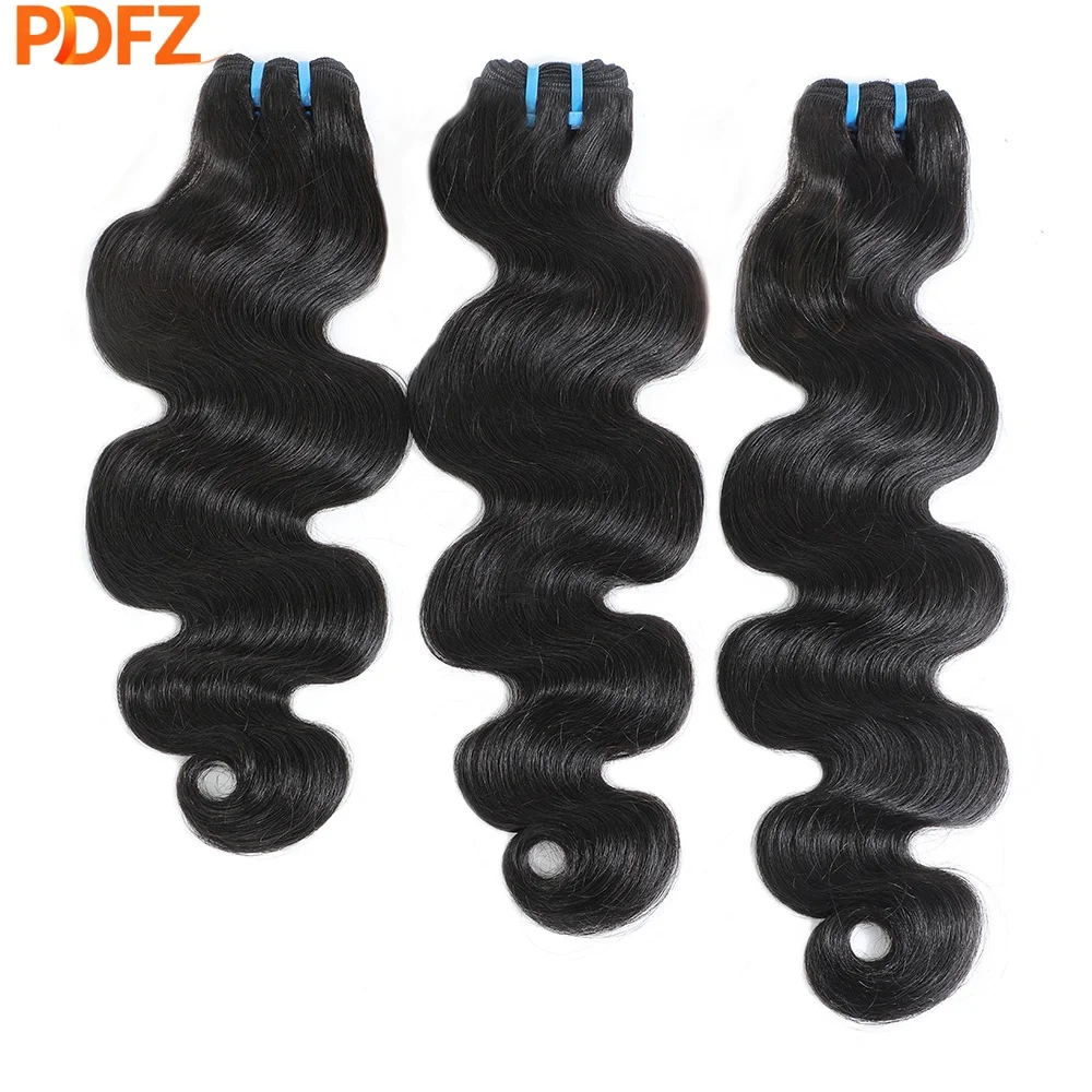 10-32 Inch Body Wave Human Hair Bundles 16A Super Double Drawn Virgin Human Hair 100% Real Human Hair 100G/Bundle 3