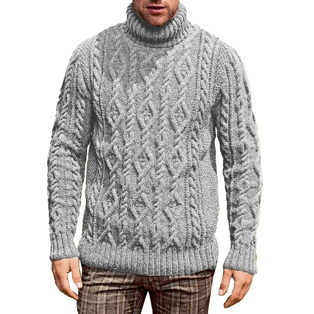 

Fashion Mens Tops Mens Sweater Keep Warm Knitwear Long Sleeve Polyester Pullovers Regular Slim Fit Solid Color